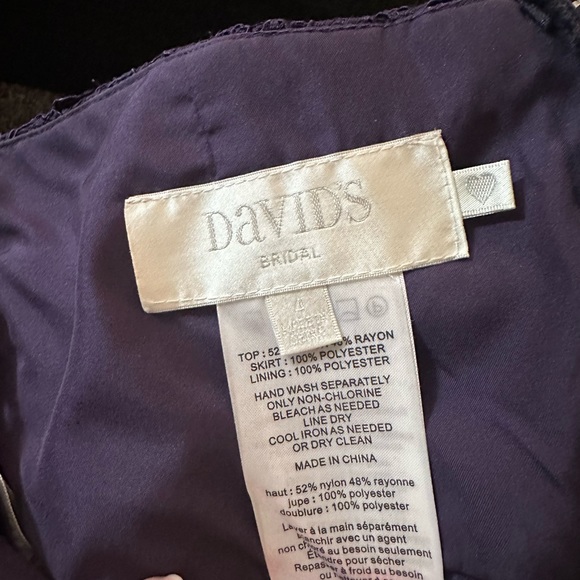 David’s Bridal Lapis Bridesmaid Dress - Picture 3 of 4